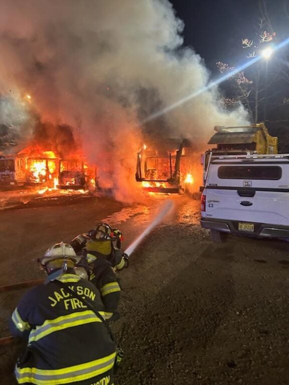 Fire Destroys Garbage Trucks at Jackson Construction Waste Business