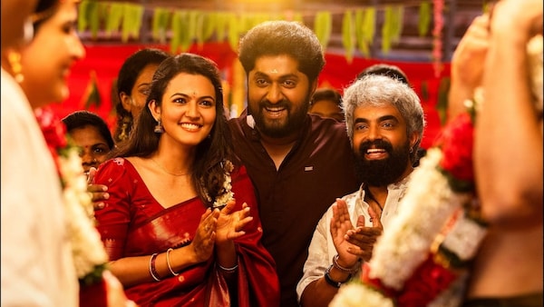 Aparna Das, Dhyan Sreenivasan and Jacob Gregory in a still from Secret