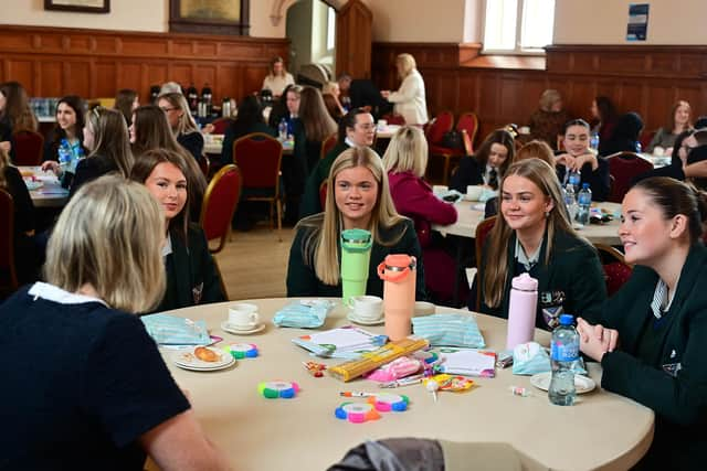 Secondary school students talk business at the Ulster University Business School event