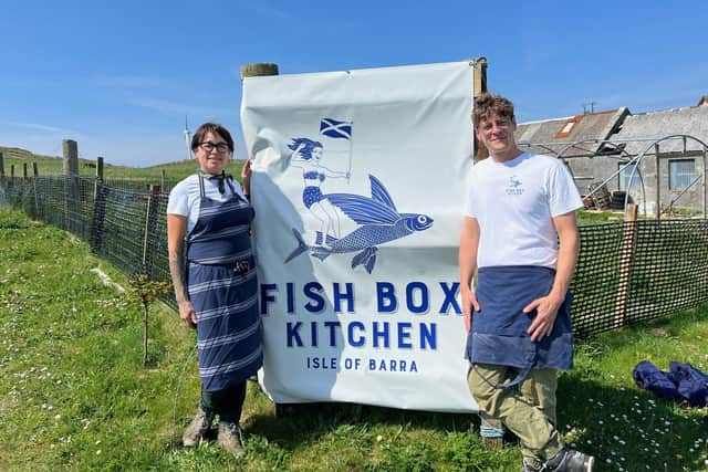 Helena Willes and Thomas Purser of the Fish Box Kitchen, Isle of Barra