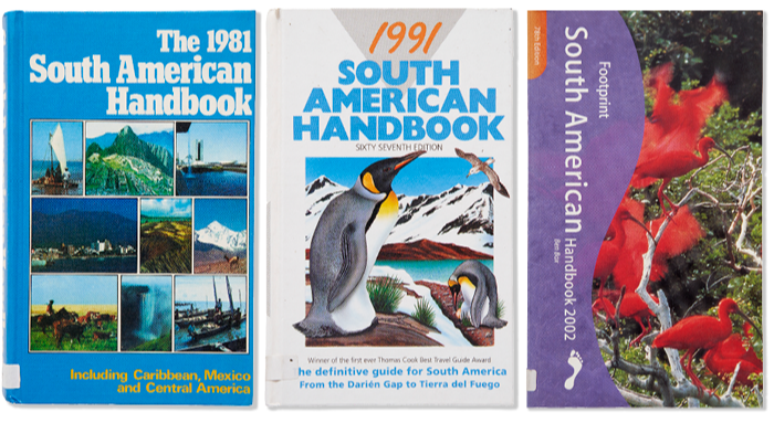 Book covers of other editions of ‘The South American Handbook’