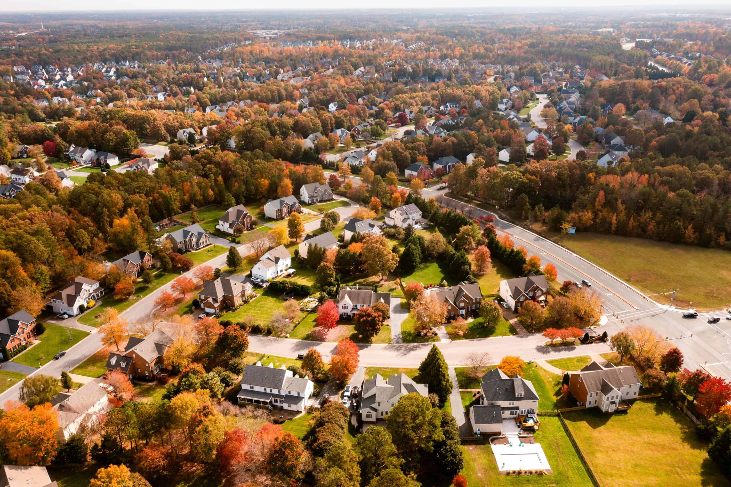 residential Virginia | Suburban Sprawl Aerial View