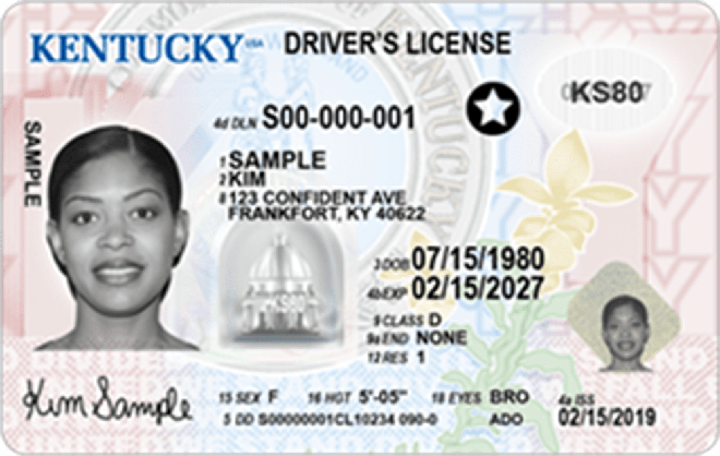 Kentucky REAL ID example