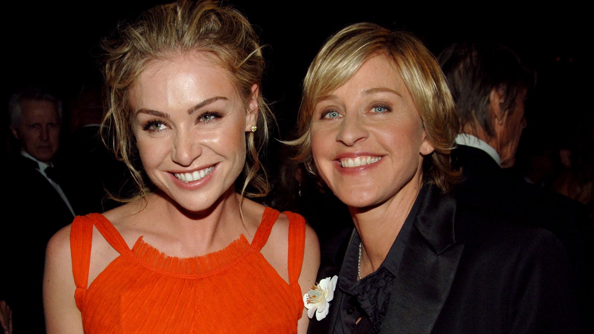 Portia de Rossi and Ellen DeGeneres attend an event