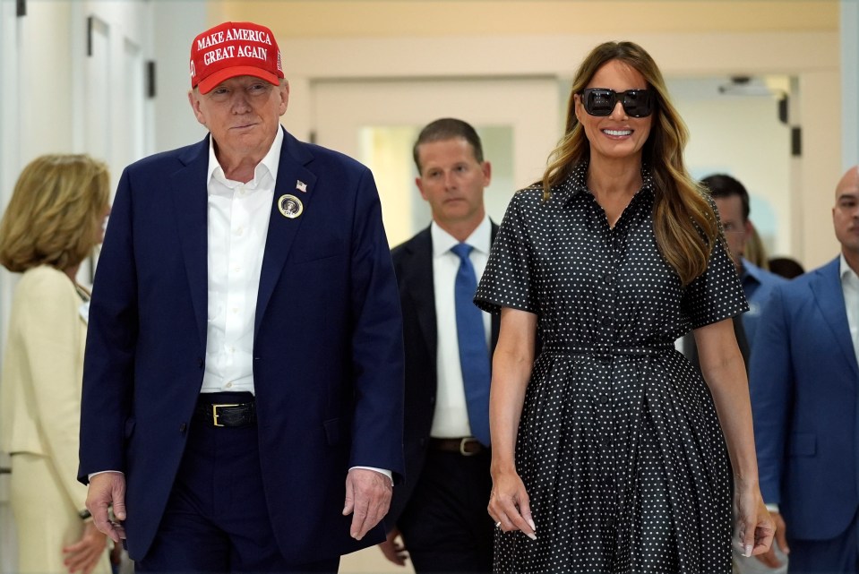 Former President Donald Trump and wife Melania arrived at the polls in Palm Beach, Florida, to cast their votes