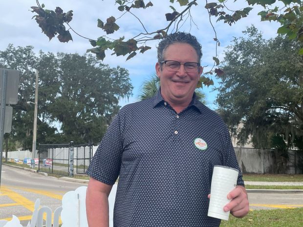 Attorney Chris Reed voted at Precinct 541 for Kamala Harris, believing she will do a better job at protecting democracy. (Gabriella Jaye Herrera/Special to the Orlando Sentinel)