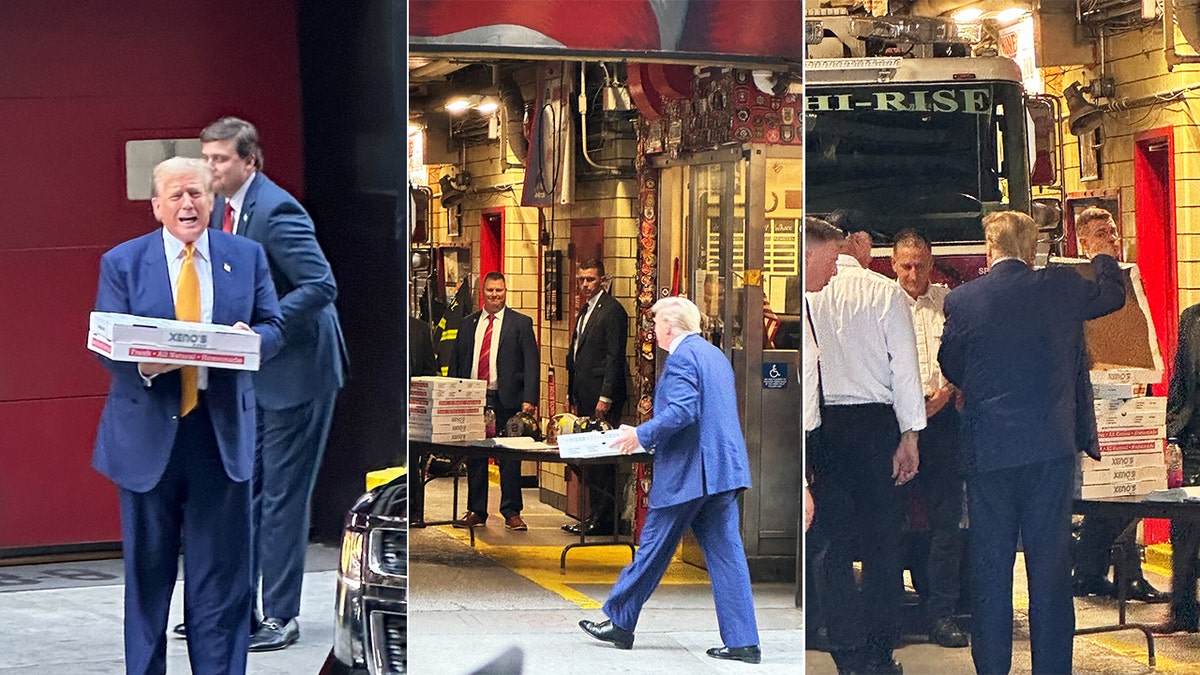 Trump delivers pizza to FDNY