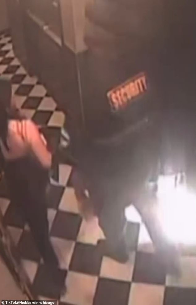 Reel alleged that the bouncer grabbed her by the arm and 'manhandled' her from the bathroom, before the restaurant produced surveillance footage showing her walking side by side with the security guard without him touching her