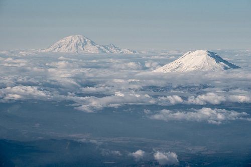 Mt. Adams and Mt. Rainier