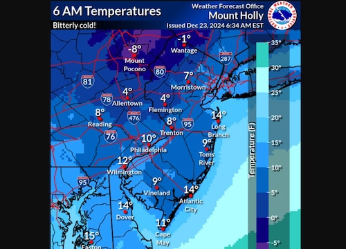 N.J. weather: Snow, freezing rain, ice in forecast for Christmas Eve