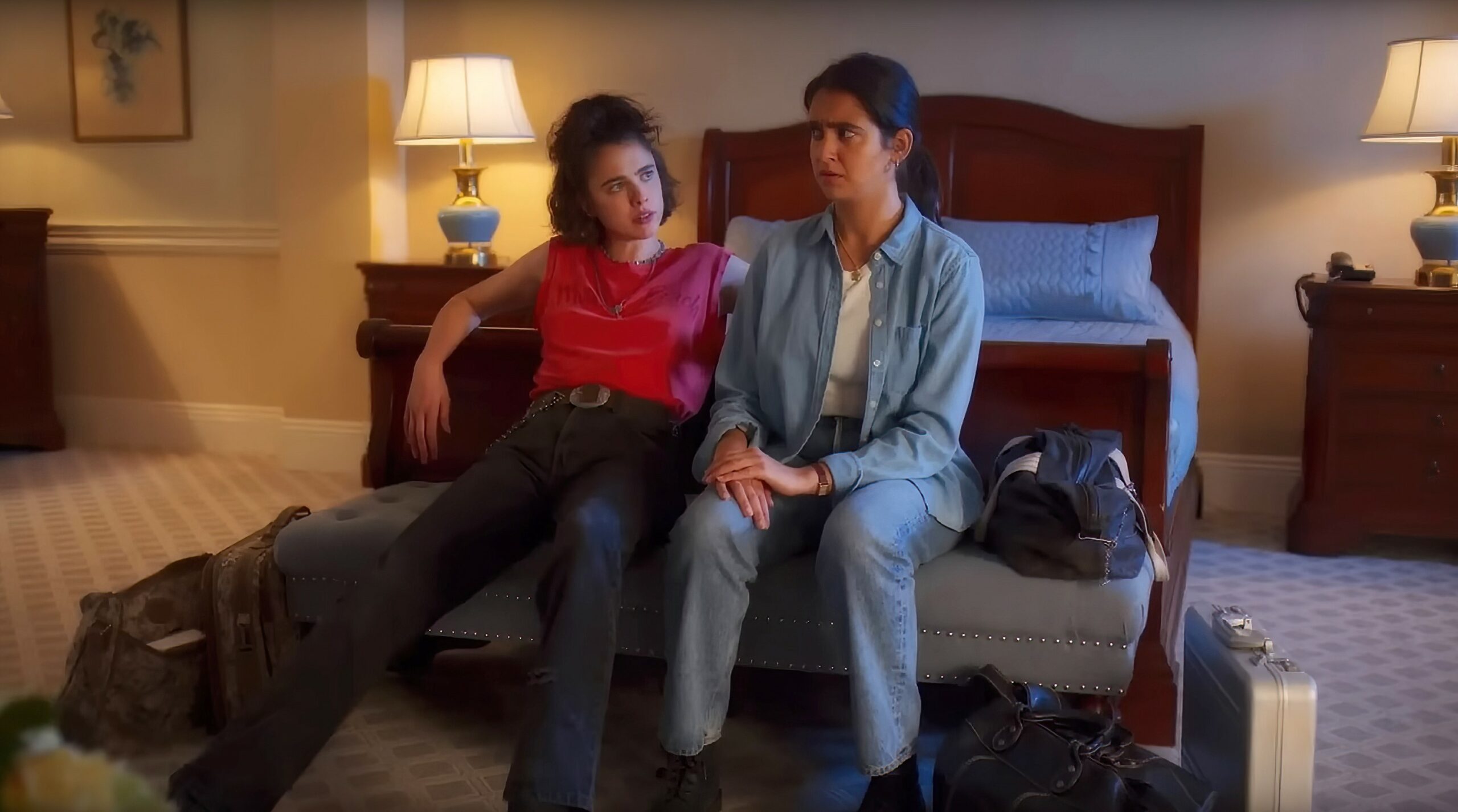 DRIVE-AWAY DOLLS, from left: Margaret Qualley, Geraldine Viswanathan, 2024. © Focus Features / Courtesy Everett Collection