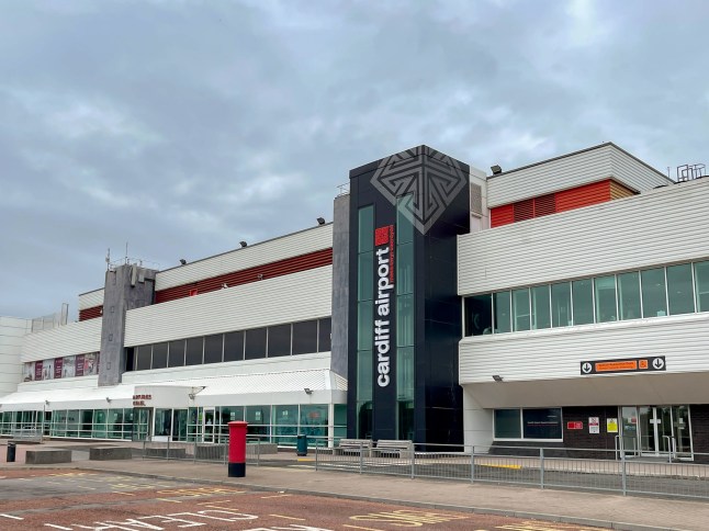 Cardiff, Wales - July 2022: Front exterior view of the terminal building at Cardiff Wales airport. The airport is owned by the Welsh Government.; Shutterstock ID 2183228977; purchase_order: -; job: -; client: -; other: -