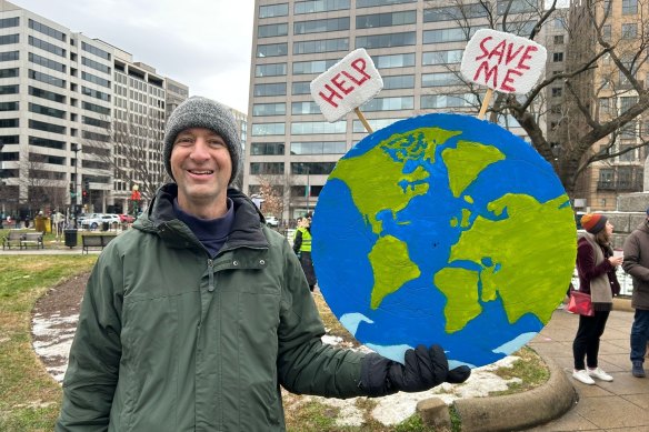 Eric McKenzie at the Washington rally.