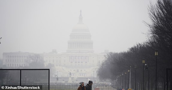 Mandatory Credit: Photo by Xinhua/Shutterstock (15107978e) People walk past the U.S. Capitol building in Washington, D.C., the United States, Jan. 19, 2025. The inauguration ceremony of U.S. President-elect Donald Trump will be held in Washington, D.C. on Monday. u.s. Washington, d.c. Trump Inauguration Preparation - 19 Jan 2025