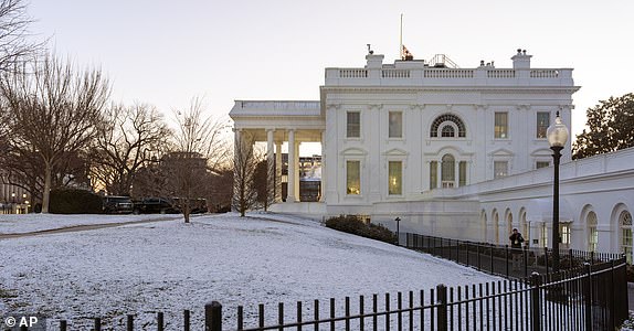 The White House is seen ahead of the inauguration of President-elect Donald Trump, Monday, Jan. 20, 2025, in Washington. (AP Photo/Alex Brandon)