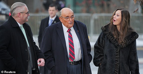 Former Associate Attorney General of the U.S. Rudy Giuliani arrives for a service at St. John's Church on Inauguration Day of Donald Trump's second presidential term in Washington, U.S. January 20, 2025. REUTERS/Jeenah Moon