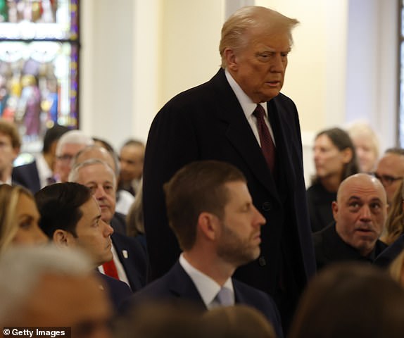 WASHINGTON, DC - JANUARY 20: Melania Trump and U.S. President-elect Donald Trump arrive for services at St. John's Church as part of Inauguration ceremonies on January 20, 2025 in Washington, DC. Donald Trump takes office for his second term as the 47th president of the United States. (Photo by Anna Moneymaker/Getty Images)