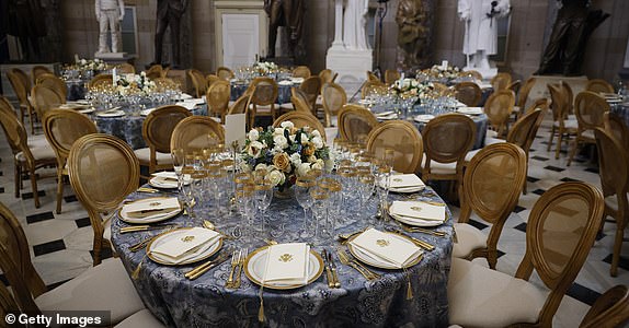 WASHINGTON, DC - JANUARY 20: Preparations are made for a luncheon for the Inauguration of U.S. President-elect Donald Trump in Statuary Hall at the U.S. Capitol on January 20, 2025 in Washington, DC. Donald Trump takes office for his second term as the 47th president of the United States. (Photo by Kevin Dietsch/Getty Images)