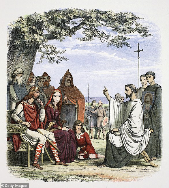 Augustine (right, on bended knee), and a further 40 Benedictines, landed in Thanet and were met by Ethelbert and Bertha (left). The mission massed its litmus test in 602AD when the English king decided to join his wife's beliefs and opted to be baptised.He then also donated a certain site in Canterbury which would be home to the first, and most important, cathedral in the country. Augustine duly became Canterbury Cathedral's first archbishop