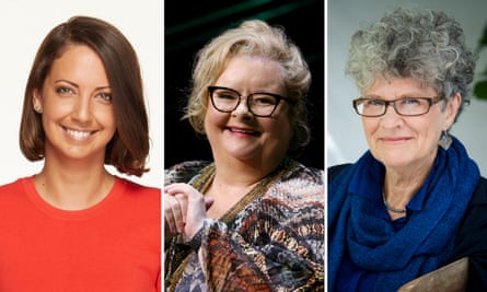 Composite image of Australian authors Brooke Boney, Magda Szubanski and Kate Grenville