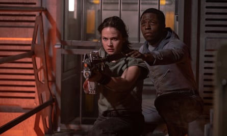 Cailee Spaeny and David Jonsson in Alien: Romulus.