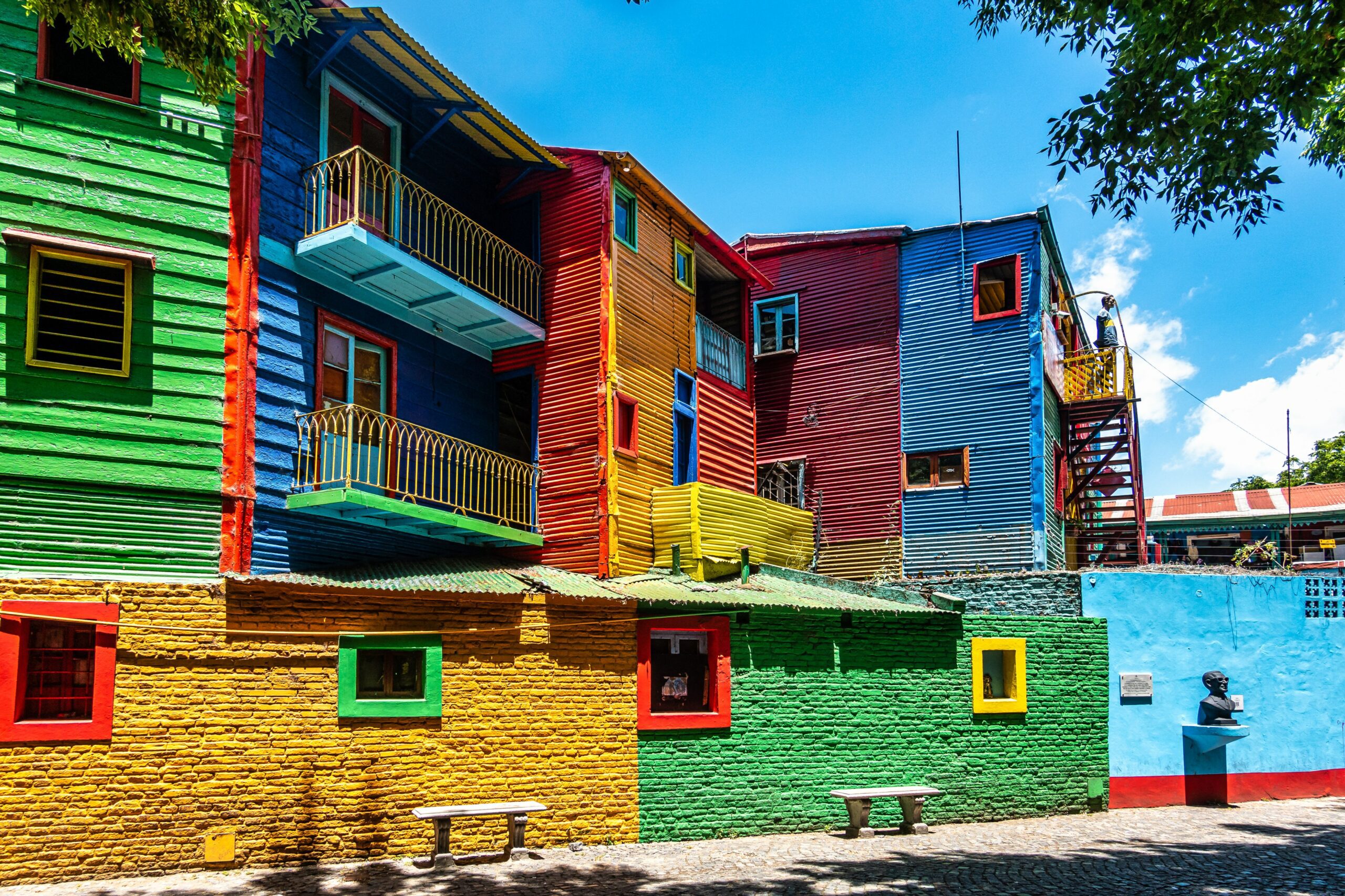 Colorful buildings in La Boca, Buenos Aires.