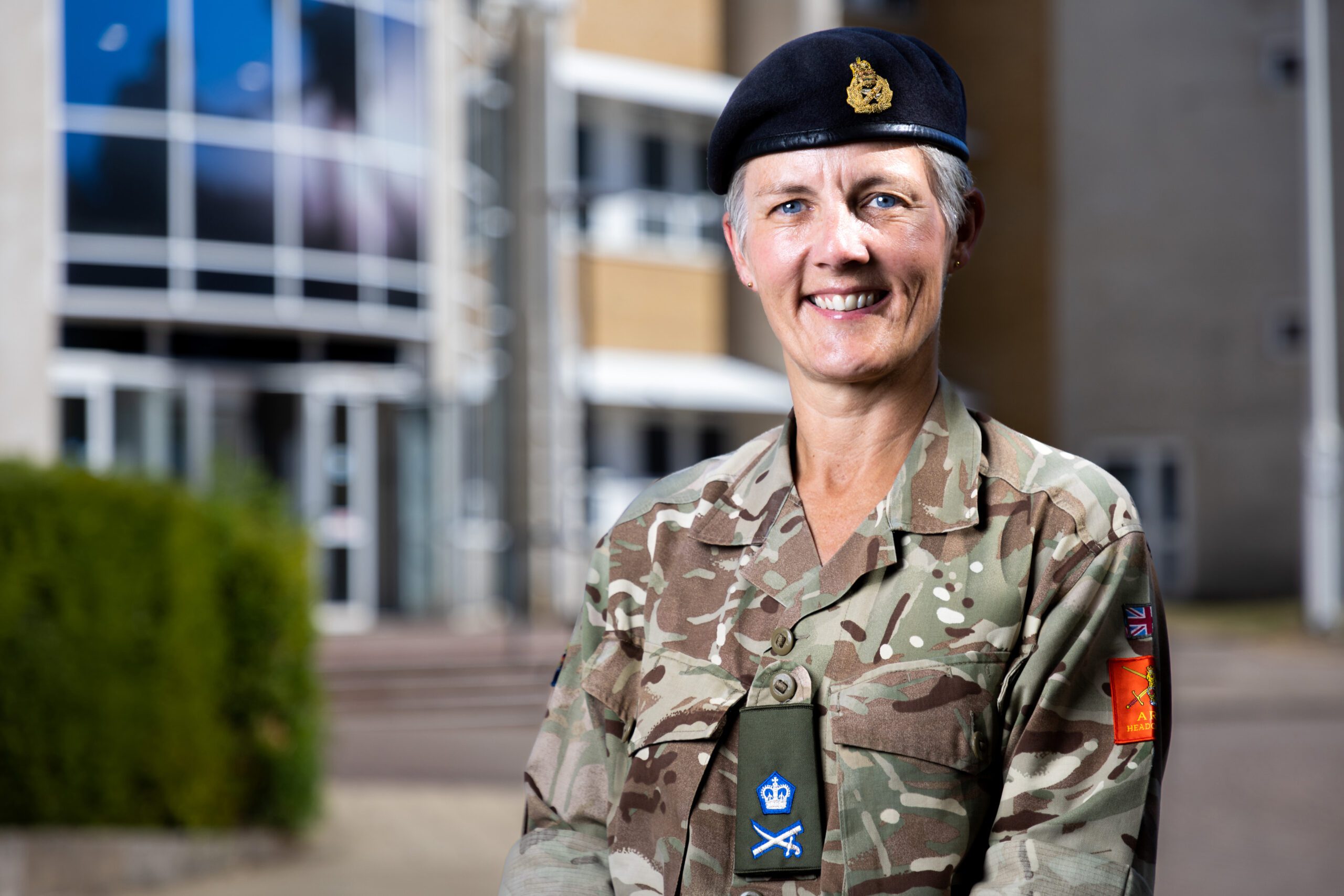 Portrait of Lieutenant General Sharon Nesmith, the first female British Army officer to hold her rank.