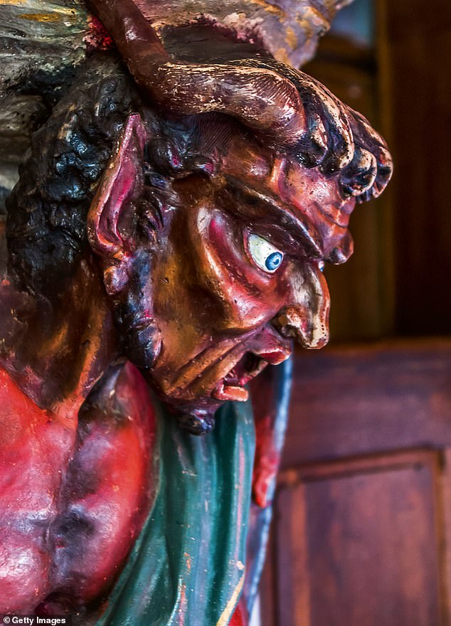 An effigy of the demon Asmodeus in Rennes-le-Château Church