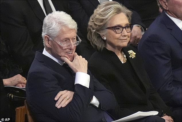 Former presidents Bill Clinton and George W. Bush will attend the January 20 swearing-in ceremony at the Capitol with their wives. Bill and Hillary Clinton during the state funeral for former President Jimmy Carter on January 9