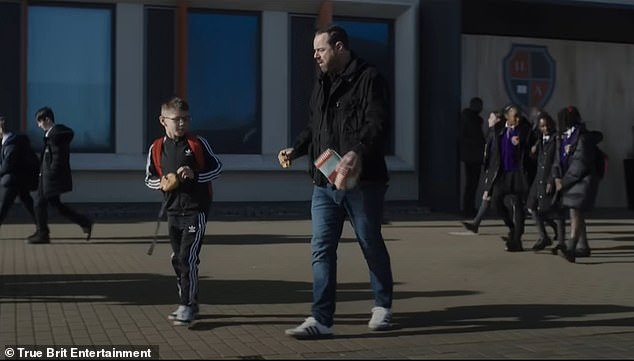 It's Danny Dyer's son Arty! (pictured together in the film)