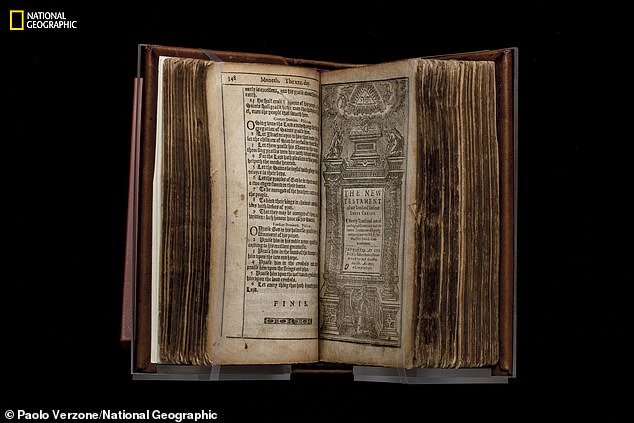 Later, when the Bible was translated into Latin during the medieval period, 'Iesous' became 'Iesus'. Finally, when the letter 'J' came into use in the 17th century, English translations like the King James Bible (pictured) converted that into 'Jesus'