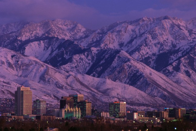 Salt Lake City and Mountains