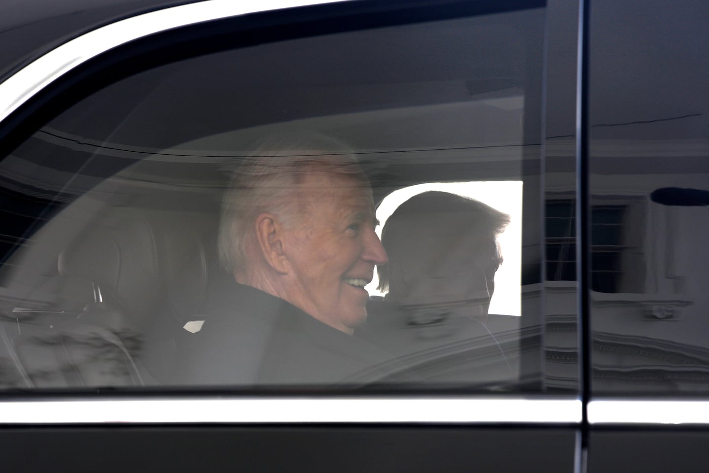 President Biden and President-elect Donald Trump depart the White House ahead of the inauguration of US President-elect Donald Trump on Jan. 20, 2025 in Washington, D.C.