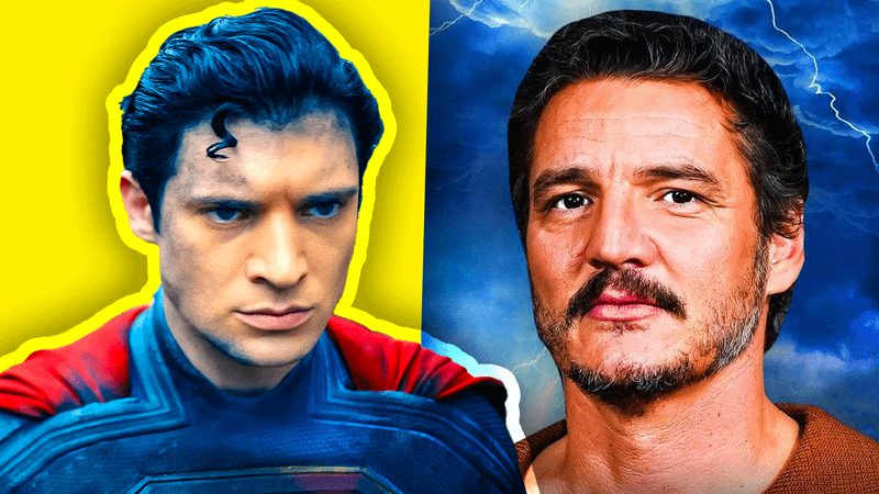 David Corenswet as Superman and Pedro PAscal