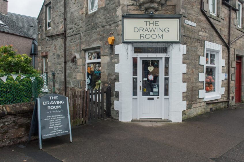 quaint The Drawing Room gift shop in Inverness.