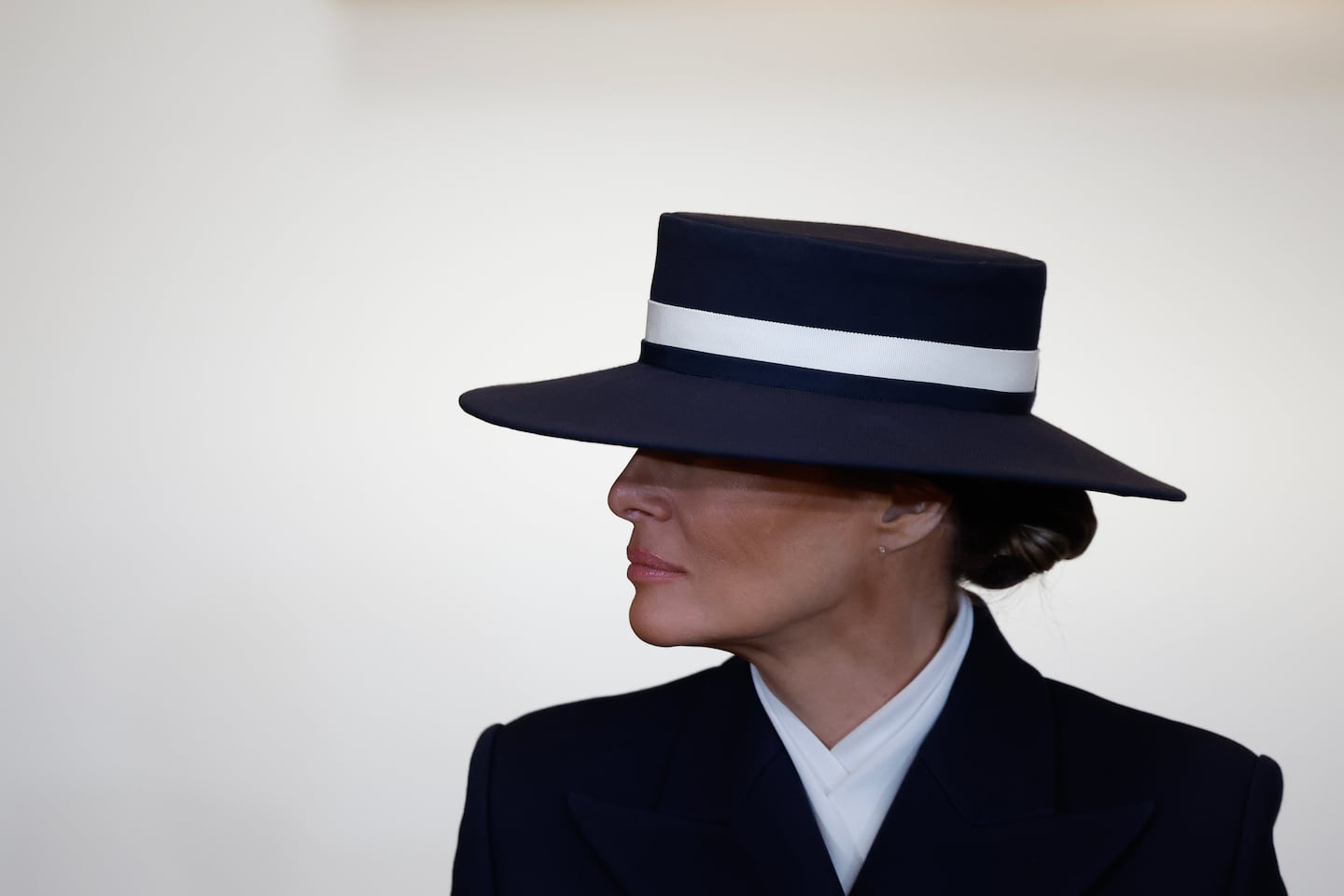 First lady Melania Trump attends a luncheon following inauguration at the US Capitol  on Jan. 20, 2025 in Washington, D.C. 