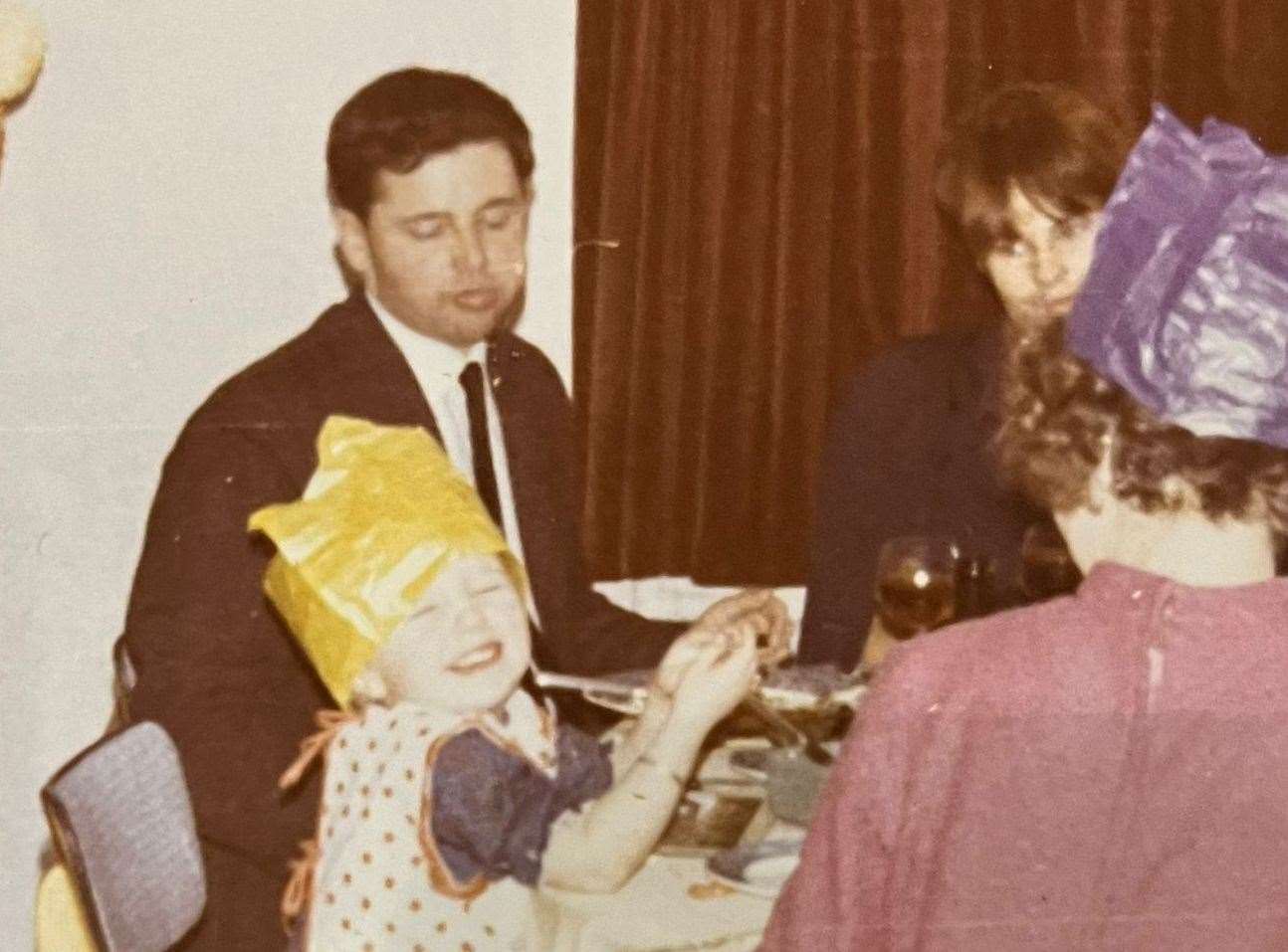 Sarah Abel and her father, who took his own life when she was seven