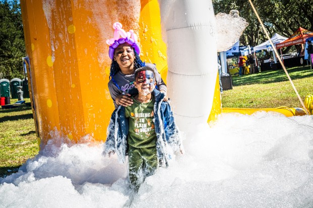 Guests 15 and under get free admission with a ticketed adult. And man, do they love that foam! (Photo courtesy OSC/Roberto Gonzalez)