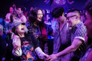 Kelly Marie Tran, Lily Gladstone, Han Gi-Chan, Bowen Yang appear in The Wedding Banquet by Andrew Ahn, an official selection of the 2025 Sundance Film Festival. Courtesy of Sundance Institute | photo by Luka Cyprian.