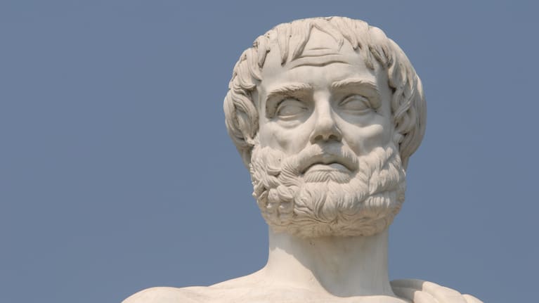 A statue of Aristotle in Greece.