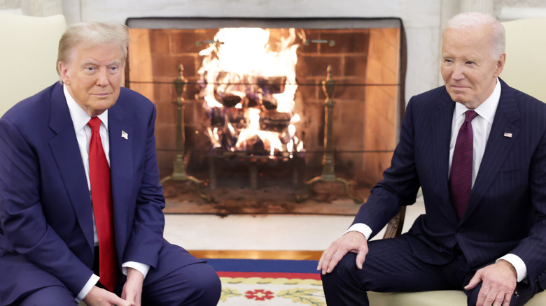 President-elect Donald Trump and President Joe Biden in the Oval Office