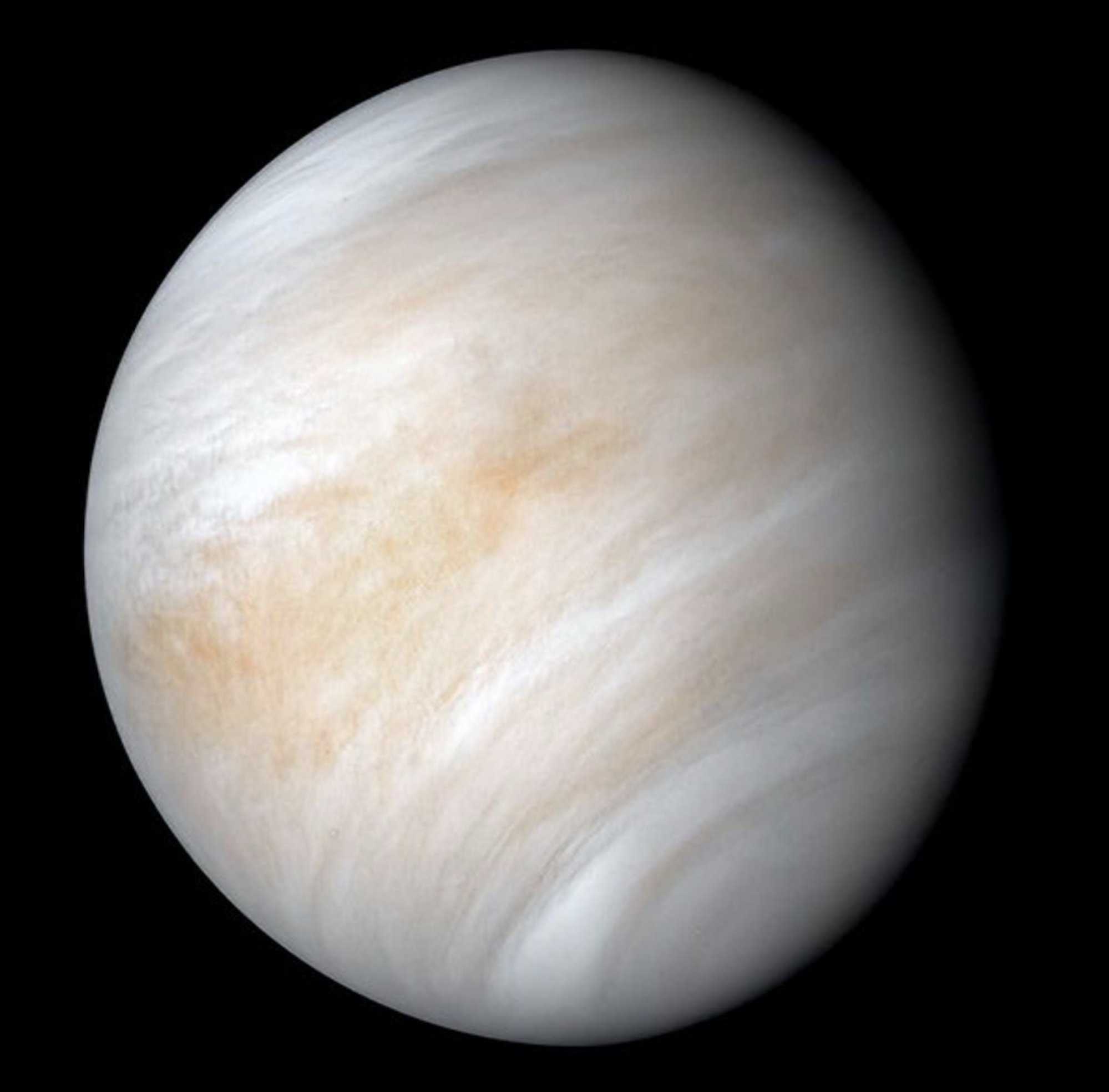 Venus as viewed from NASA's Mariner 10 spacecraft in 1974.