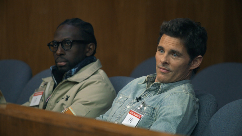 Ishmel Sahid and James Marsden as Lonnie Coleman and a fictional version of Marsden on Jury Duty