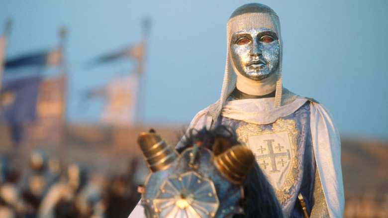 King Baldwin (Edward Norton) wearing mask in Kingdom of Heaven