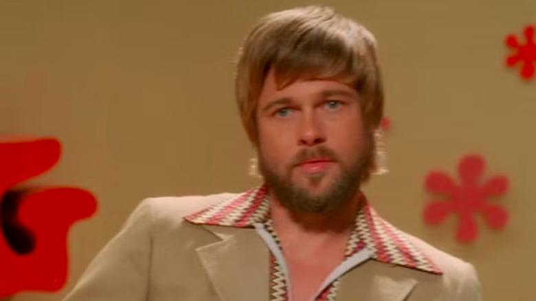 Brad Pitt looking furry and '70s stylish in Confessions of a Dangerous Mind