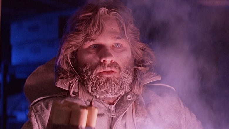 A near-frozen MacReady threatens to light some dynamite in The Thing