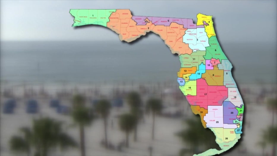 Map of Florida's Congressional districts.