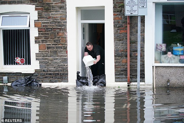 A combination or rising sea levels and