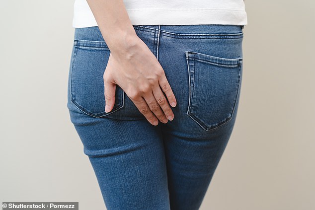 An abnormal pelvic tilt can make the backside look bigger or more prominent, like a 'duck butt,' even though it's not actually larger (stock image)