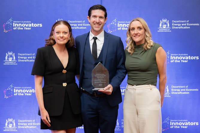 PhD student Rebecca Tidy, Dr Joel Gummer and PhD student Romy Keane.